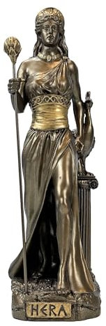 Hera Juno Griechische Römische Göttin Königin der Götter Statue Skulptur Figur Bronze-Effekt