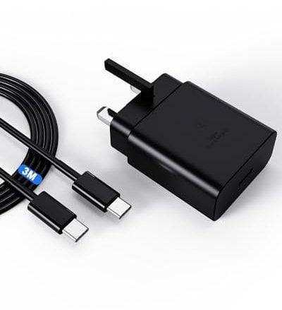 45W Super Fast Charger 2.0 for Samsung,USB C Charger with 3M Cable for Samsung Galaxy S24 Ultra/S24+/S24/S23 Ultra/S23/S22/S21/S20/A54/A25/A15 5G/A15/Z Flip 5/Fold 5/Tab S9,PPS,Type C Power Adapter