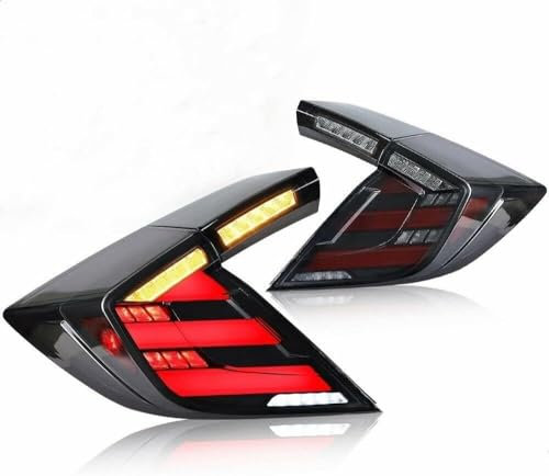 AXEP Auto Rücklicht-Komplettsets für Honda Civic Hatchback Typ R 10. Generation 2016-2021,Wasserdichtes Rücklicht, Warnlicht Rückleuchten Autoteile