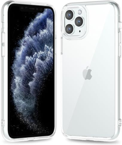 oakxco Custodia Sottile e Sottile per iPhone 11 Pro Cover, Custodia Ultra Slim Guscio Rigido Trasparente Ibrida in Plastica Rigida e Gomma Siliconica Morbida, Anti-Giallo, Trasparente