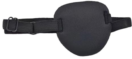 2 Piezas Parche Ojos Ajustables, Parche de Ojo Médicos de Corrección Visual para Ojos Izquierdo o Derecho para Adultos y Niños, Parche Ojos Pirata de un Solo Ojo para Ambliopía Perezosa y Cosplay