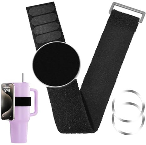 Cell Phone Water Bottle Strap | Magnetic Mount & Bottle Phone Carrier Strap,Gym Bottle Phone Carrier Strap, Convenient, Adjustable, Fits All Smartphones, Most Bottles