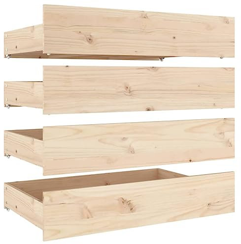 Kangmusi Bettschubladen 4 STK. Massivholz Kiefer, kangmusi814999