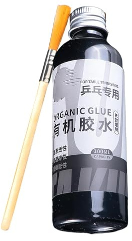 Colla per racchette da tennis – Colla per ping pong | Pastiglie da ping pong | 100 ml detergente per racchette da ping pong con spazzola | Colla per racchette da ping pong specifica per appassionati