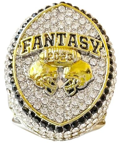 Wonsunte 2023 Fantasy Football Champion Ring - Schmuck Mit 3D-Reliefgravur Sammlerpreis Für Männer Und Frauen Perfektes Erinnerungsgeschenk Für Die Fantasy League,11#
