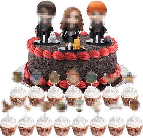 Tortendekoration Cake Topper Set,Cartoon Anime Figuren Geburtstag Tortendeko,Kuchenaufsatz,Muffin Geburtstag Deko,Kuchen Figuren Set für Junge Mädchen Cupcake Dekorationen Spielzeug