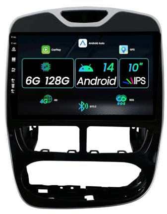 MISONDA 6G+128GB Car Stereo Android 14 For Renault Clio 4 2012-2016 GPS Navigation Head Unit Carplay Android Auto DSP WIFI RDS SWC FM AM Mirror Link USB Camera+Mic 10 IPS
