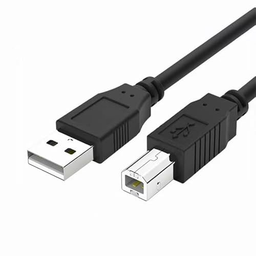 2 Piezas Cable USB B MIDI Para Instrumentos, Cable USB A a B Electrónicos Incluye 1 Cable de 5 Metros y 1 de 1.5 Metros Compatible con Piano Digital Teclado Interfaz de Audio Plug and Play