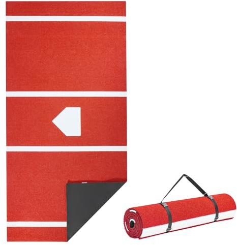 VEVOR 10x3.8ft Baseball/Softball Batting Mat with Home Plate - Anti-Fade Turf, Portable Hitting Trainer for Cage/Indoor/Outdoor Practice