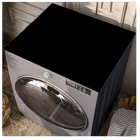 Vnook Washing machine mat, washer/dryer top protection, worktop mat, absorbent quick-drying, for laundry room dryer, refrigerator, top dustproof(Nero,60x60cm)