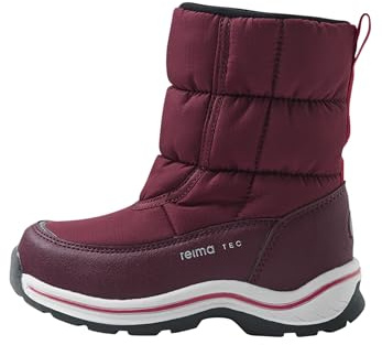 Reima - Pikavari Winterstiefel für Kinder - Wasserdichte Stiefeletten mit Fleecefutter und reflektierenden Details, isolierte und vegane Winterschuhe für Kinder, Jungen und Mädchen - Jam red, 29