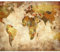 decomonkey Fototapete Weltkarte 350x256 cm Tapete Wandbild Riesen Wandbild Bild Fototapeten Tapeten Wandtapete Wand Vintage Retro Kontinent Landkarte
