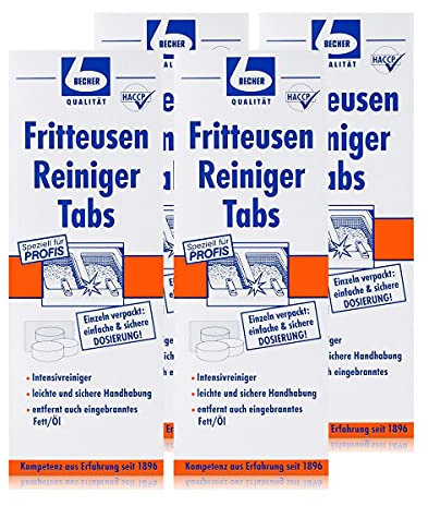Dr. Becher Fritteusen Reiniger Tabs 500g - Kraftvolle Reinigung (4er Pack)