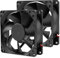 80mm 3.15inch 8025 12V DC High-Performance 2-Pin XH2.54 Cooling Fan for PC Power Supply/Electronics Cooling 2-Pack