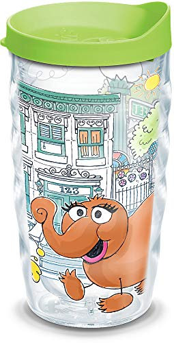 Tervis Sesame Street - Vaso aislado de doble pared hecho en Estados Unidos, 283.5 g, ondulado, Snuffleupagus