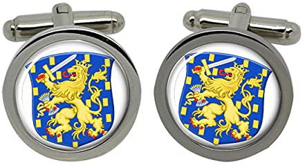 Gift Shop Holländisch Wappen Manschettenknöpfe in Chrom Kiste