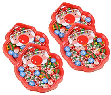 Toyvian Gomma natalizia 4 scatole gomma per vacanze gomma per vacanze di Natale aula premio in ricompensa premi