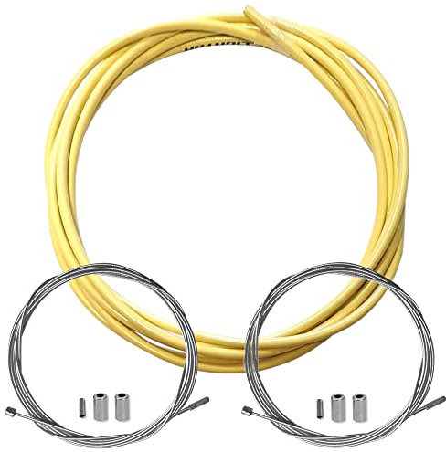 Kit Funda de Cambio de Teflón con Cable para Bicicleta, Amarillo