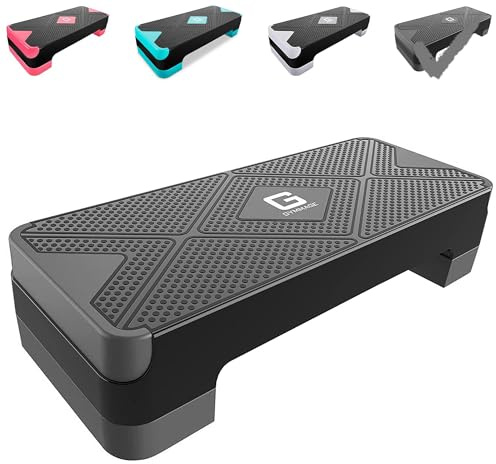 GYMMAGE Adjustable Workout Aerobic Stepper, 26.5,Black