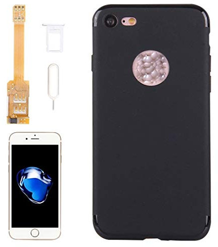 Xyamzhnn Cas de téléphone Kumishi for iPhone 7 2 en 1 Double Carte SIM Adaptateur + TPU Couverture de Cas avec la Carte SIM Plateau/Carte SIM Pin