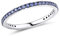namana Schmaler Sterling Silber Ring für Damen. Blauer Ring mit Zirkonia-Edelsteinen. 925 Sterlingsilber Ringe für Frauen mit blauen Steinen. Ring Größe 58