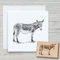 NEWSTAMPS Stempel Esel Motivstempel groß aus Holz & Gummi zum Karten basteln, Holzstempel, Tiere, Tierstempel, Maultier, Scrapbook, Textilstempel, Deko, Kinder