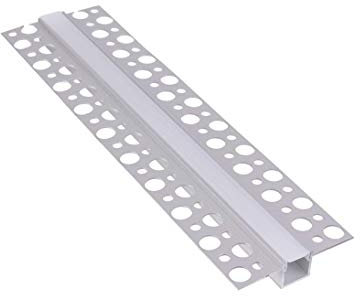 1m LED Trockenbauprofil Alu Profil Einputz EINBAU-T (180) für Led Streifen inkl. Abdeckung (1m + Abdeckung matt)