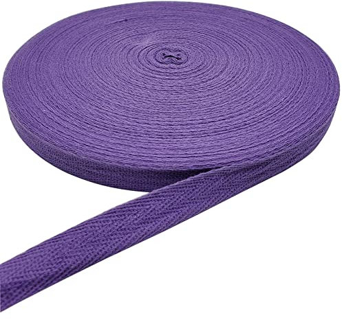 45,7 m Fischgrätenband, Baumwollband zum Nähen (lila, 1,6 cm)