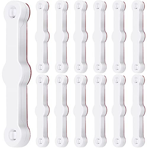 YUENX 12-teiliges Set zur Befestigung von Fliegengittern für Fenster, selbstklebend, zum Schutz vor Insekten, Moskitonetz, Fenstergitter (weiß)