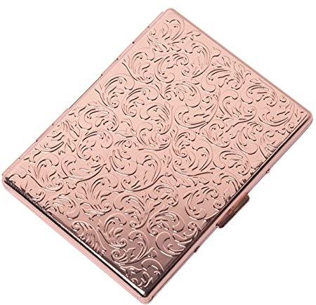 HAPUTDY Étui de protection en métal RFID pour cartes de crédit/voyage (5 cartes, Or rose)