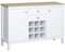 HOMCOM Buffet Schrank mit 2 Schubladen, 2 Türen verstellbare Regale und Flaschenhalter für 9 Flaschen - ABM. 110I x 35T x 75H cm