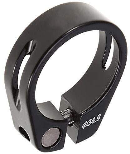 AYNEFY Aluminiumlegierung Sattelstütze Klemme 34,9 mm Schwarz Mountainbike Zubehör für 30,4/30,8/31,6 mm Sattelstütze