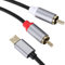 Greluma 2 m USB-C auf RCA Audiokabel, Typ-C-Stecker auf 2 RCA-Stecker-Splitterkabel für Telefon, Laptop, Tablet, Heimkino, DVD, Verstärker, Lautsprecher, Autoradio