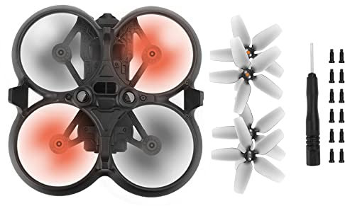 ZJRXM Propeller für DJI Avata FPV Drohne Zubehör, 4 Stück Silent Flight Propeller Kit Ersatzteil für DJI Avata FPV Drohne, Schnellspanner (Grau)