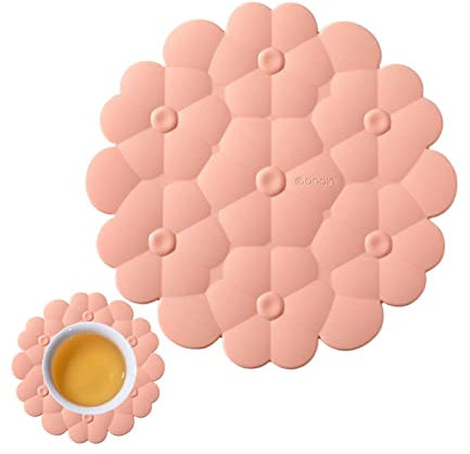 Rianpesn Silicone Coasters - Non Slip Pot Pad,Table Anti-Scald Protection Mat, Spit Bone Dish Easy To Clean