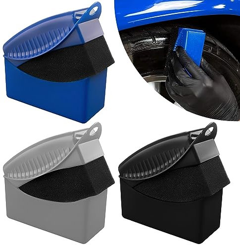 Nizirioo Tire Dressing Applicator Pad: 3 pezzi di spugna per la pulizia dell'auto con coperchio, spugna per la cura dei pneumatici per auto, strumenti per la pulizia dei pneumatici per pneumatici
