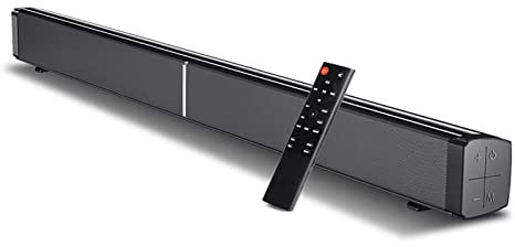 NGARY 60W Speaker Wired Soundbar, Powerful 3D Stereo Sound Loundspeaker with Four Speakers, 3 DSP Sound Modes, Bluetooth/U Disk/AUX Audio, Built-in Woofer, for TV/Phones/Home Theater