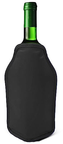 Manicotti refrigeranti per bottiglie di vino, per congelatore, colore nero e blu navy, perfetti per raffreddare bottiglie di vino, prosecco, champagne, ideali per cene, feste, picnic, festival (nero)…