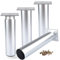 8 Inch / 20cm Metal Furniture Legs, 4Pcs Sliver Round Aluminum Alloy Furniture Feet DIY Replacement Support Leg for Table Cabinet Kitchen TV Stand Desk