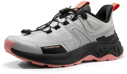 NORTIV 8 Scarpe da Trekking da Donna Stivali da Montagna Trekking Caccia Sneakers Antiscivolo Leggero Esterno Traspirante Leggero,Size 39W,Grigio Rosa,SNHS239W-W