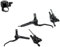 Shimano Hydraulische Scheibenbremse MT200 im Set - Postmount HR/VR 1000/1700 mm -BL-MT200/ BR-MT200 inkl. Fahrradklingel