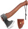 Freelander Beil Axt Survival, 33.5CM Spaltaxt für Holz, Handgeschmiedet Outdoor Camping Axt mit Scheide, Scharf Camping Beil für Bushcraft, Garten
