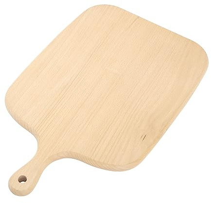 Kleines Käsebrett, Schneidebrett aus Buchenholz, Rustikale Servierplatte mit Loch Zum Aufhängen, Mehrzweck-Schneidebrett aus Holz für Küche, Party, Café, Bar (S 6,2x23,5cm)