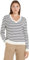 Tommy Hilfiger Damen Pullover Jersey V-Neck Strickpullover, Mehrfarbig (Ivory Petal/Desert Sky STP), XS
