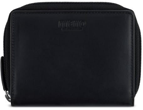 mano Don Andrea RFID Lady Zip Wallet Black