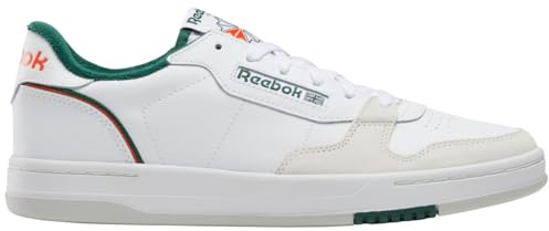 Reebok Unisex Phase Court Tennisschuhe, Weiß, Weiß, Dunkelgrün, 42.5 EU