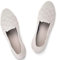 Puxowe Damen Ballerina Flache Schuhe Runde Zehe Strick Kleid Schuhe Niedriger Keil Slip On Ballerina Walking Flats für Frauen Bequem 42 EU Camel