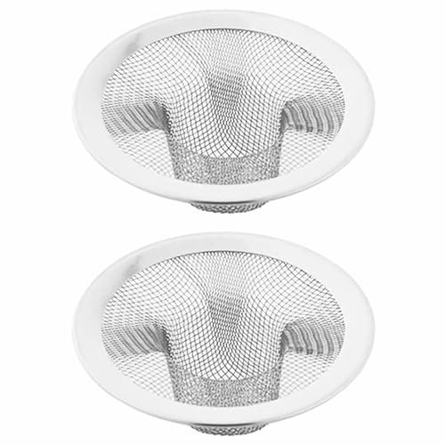 Colador de drenaje para fregadero, 2 piezas de acero inoxidable, filtro de malla para fregadero de cocina, baño, bañera, ducha, drenaje de suelo, 7 cm (medio)