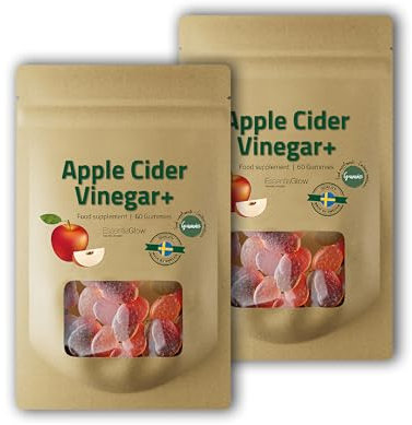 120 Apfelessig Gummies | 1.000mg pro Tagesdosis | 2-4 Monate Vorrat | Hochdosierte Gummibärchen mit Apple Cider Vinegar | Natürlich & Vegan | 120 Gummies