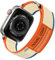 Kamita Cinturini Sportivi in Nylon per Apple Watch Cinturino 42mm 44mm 45mm 46mm 49mm, Cinturino Sportivo Regolabile per Uomo Donne, Elastico Trail Loop per iWatch 10 9 8 Ultra SE (Arancione-Beige)